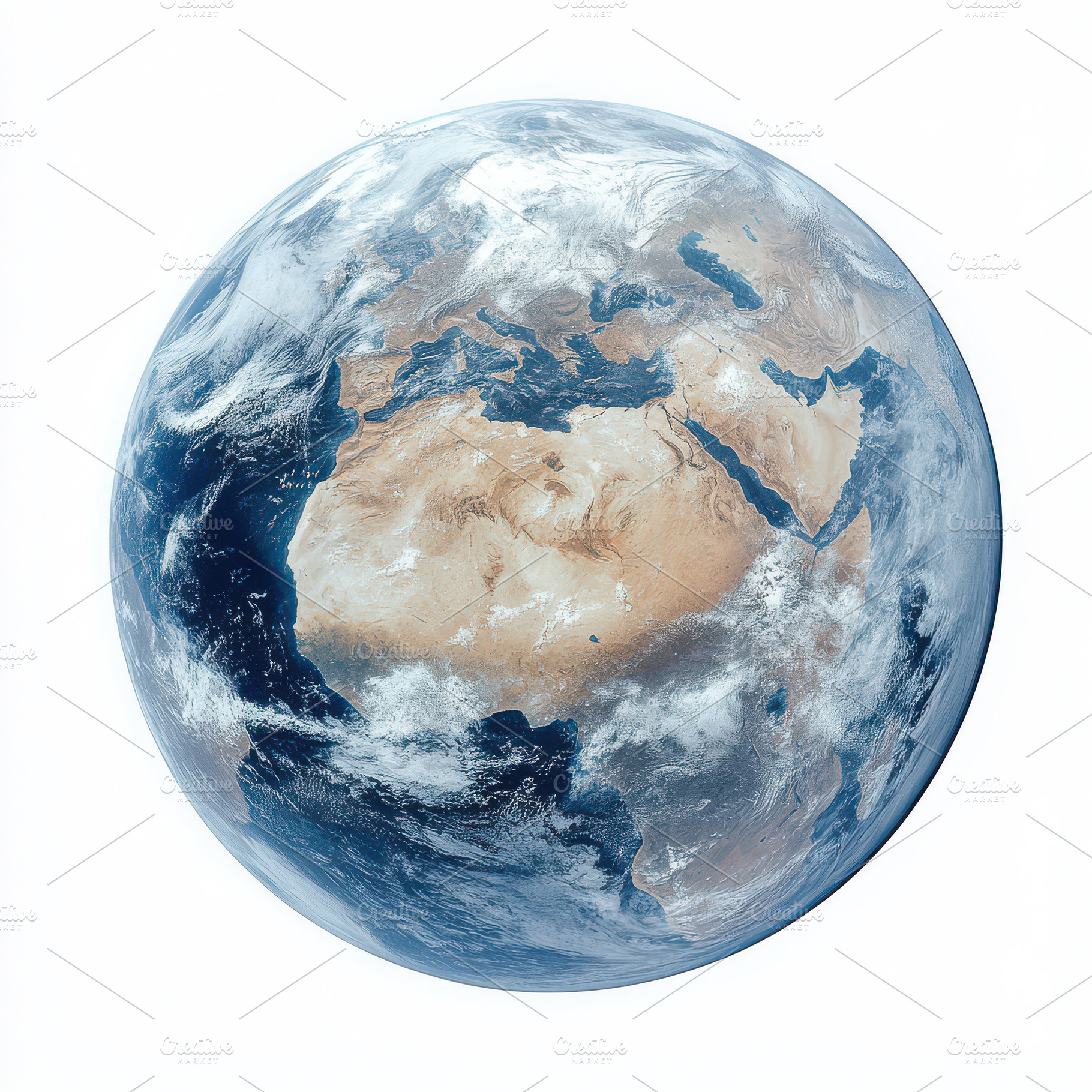 Earth view from space showing Africa, a Food & Drink Photo by Pixeness Studio