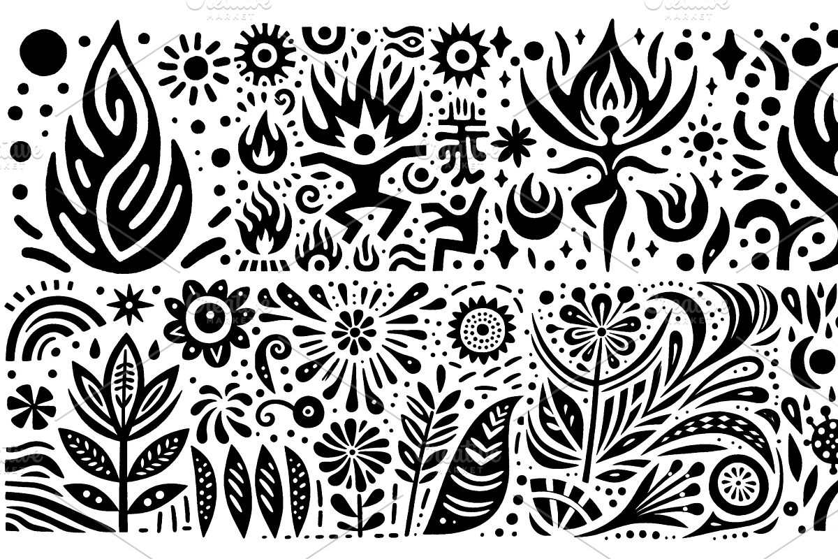 Vintage Wild Animals Folk Art, a Decorative Illustration by devastd (Photo 11 of 28)