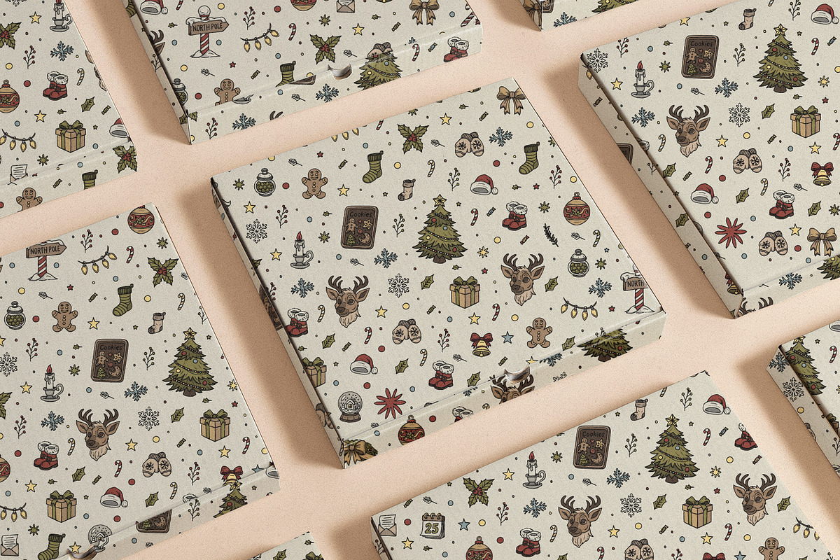 Classic Christmas Essentials Vector, an Illustration by MEANDSTUDIO (Photo 3 of 8)