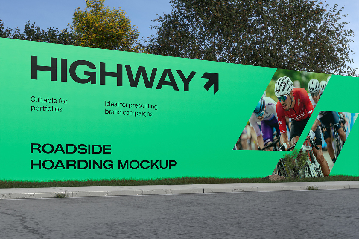 Roadside Hoarding Mockup, an Advertising Mockup by Unerispace (Photo 4 of 4)
