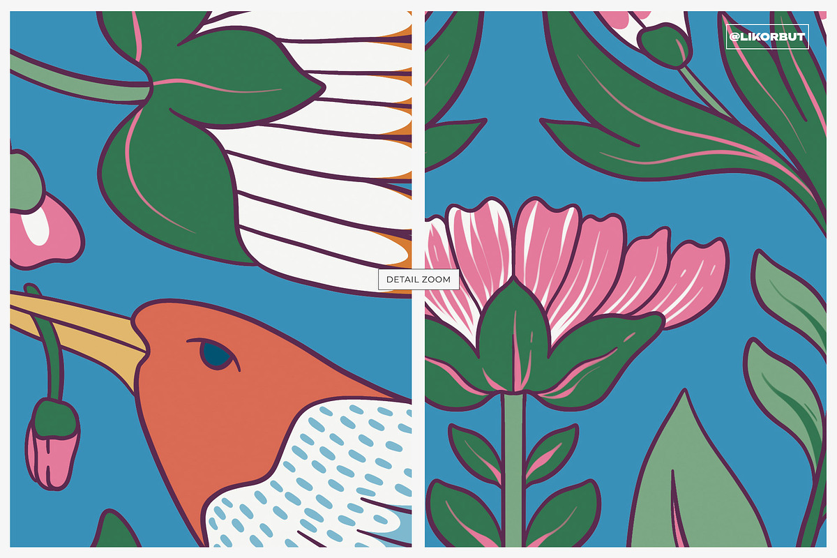 Garden Botanical Pattern and Motifs, a Pattern Graphic by likorbut (Photo 8 of 12)