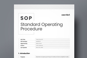 Standard Operating Procedure, SOP, a Stationery Template by Niofix