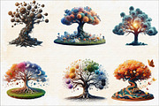 Dreaming tree Sublimation Clipart Bu, an Illustration by SVGArt (Thumbnail 2 of 8)