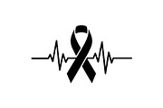 Cancer Awareness Ribbon Silhouette, a Healthcare Illustration by Designer_Momina (Thumbnail 3 of 16)