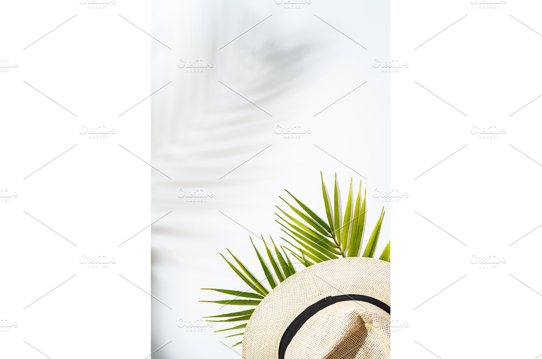 Summer flat lay background on white., a Holiday Photo by Nadia-nb