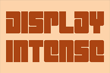 Display Intense Font