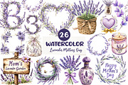 Lavender Mothers Day Clipart, an Illustration by CreationArt (Thumbnail 1 of 5)