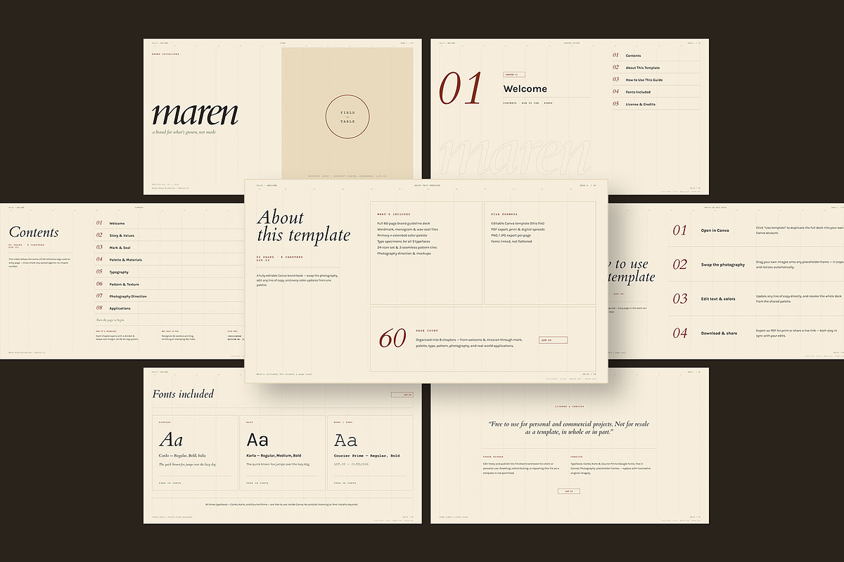 MAREN/ Brand Guidelines Template, a Presentation Template by Leleka.Store (Photo 11 of 23)