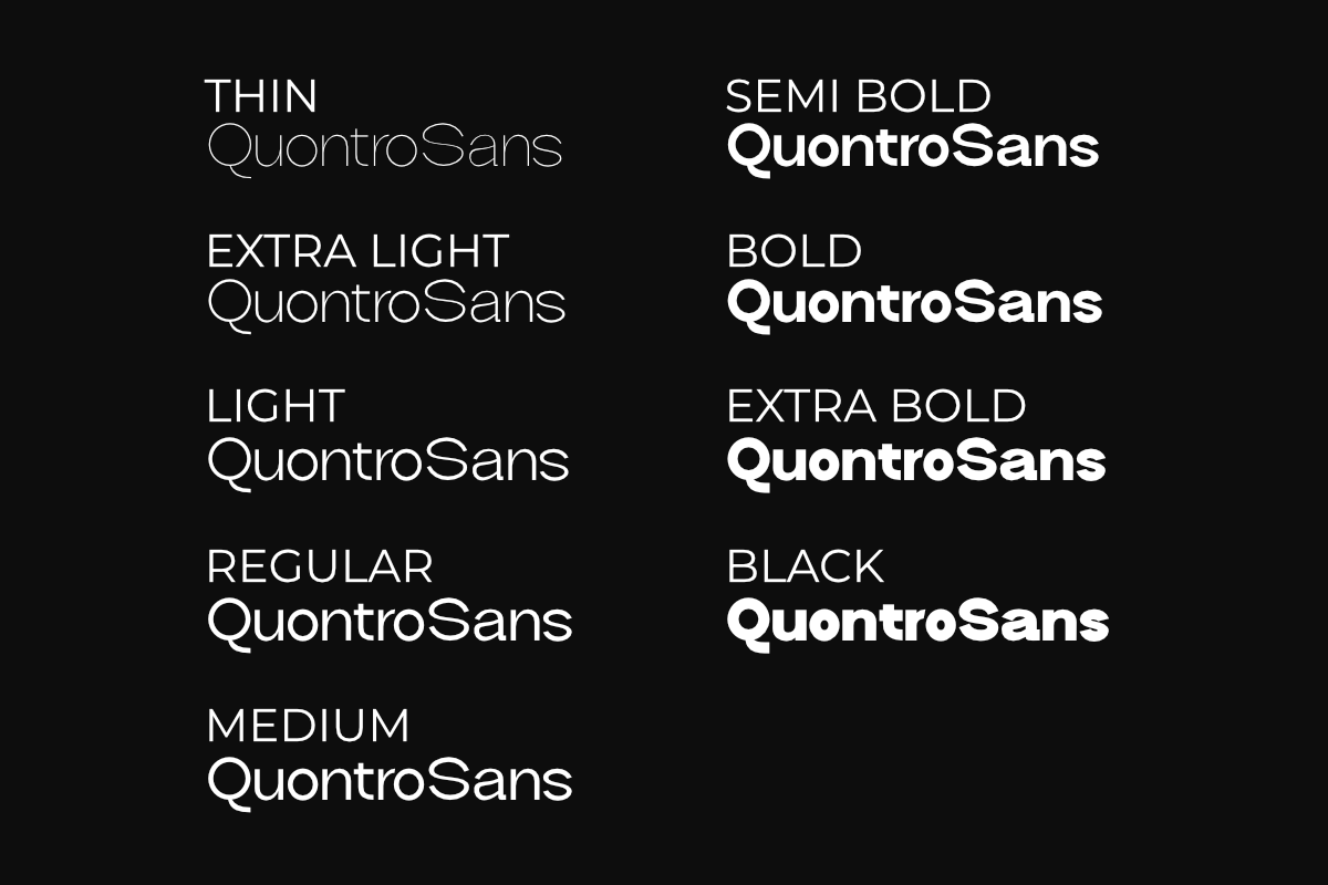 Quantro Sans – Modern Geometric Type, a Sans Serif Font by Muksal Creative (Photo 2 of 10)
