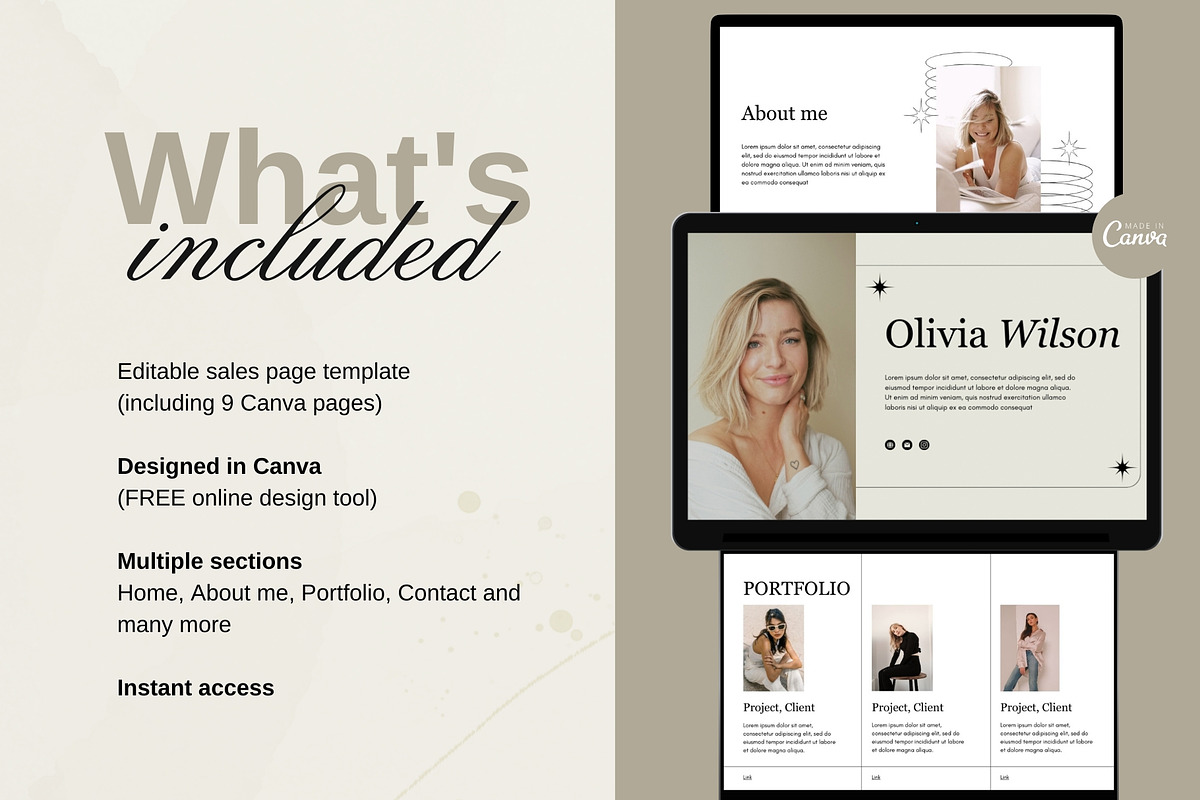Creative Coaching Website Canva, a Landing Page Template by ElladesignCo (Photo 4 of 7)