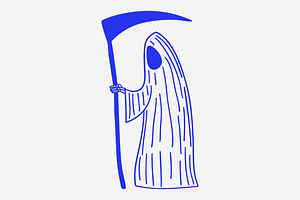 Grim Reaper Doodle Illustration, a Person Illustration by Danil Polshin