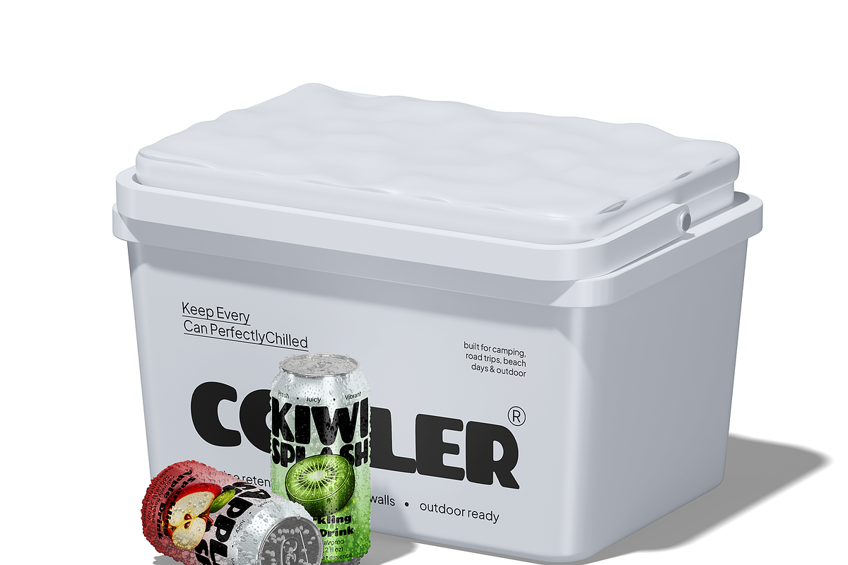 Can Cooler Box Mockup, a Cups & Container Mockup by Bartama Graphic (Photo 4 of 5)