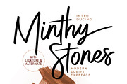 Minthy Stones Modern Script Font, a Script Font by Dicubit (Thumbnail 1 of 10)
