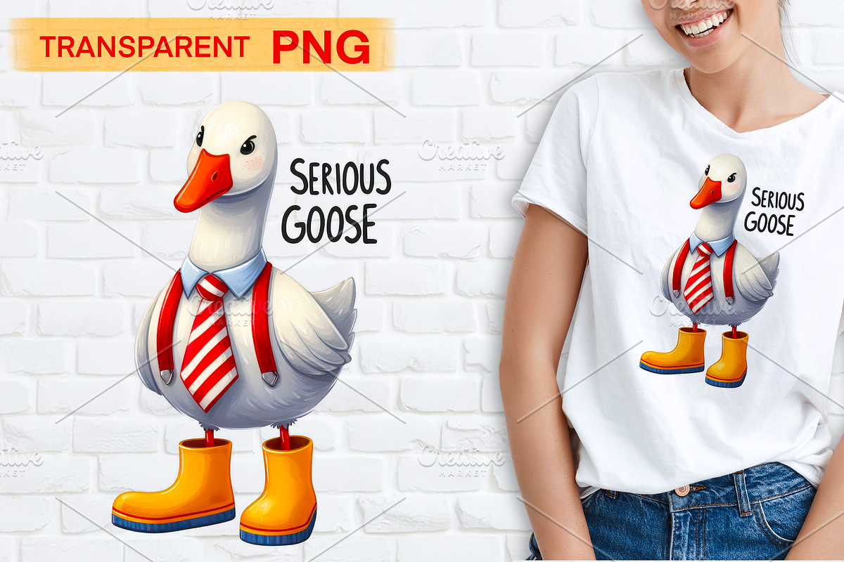 Serious goose PNG funny design, a Transportation Illustration by LoLoArt (Photo 1 of 3)