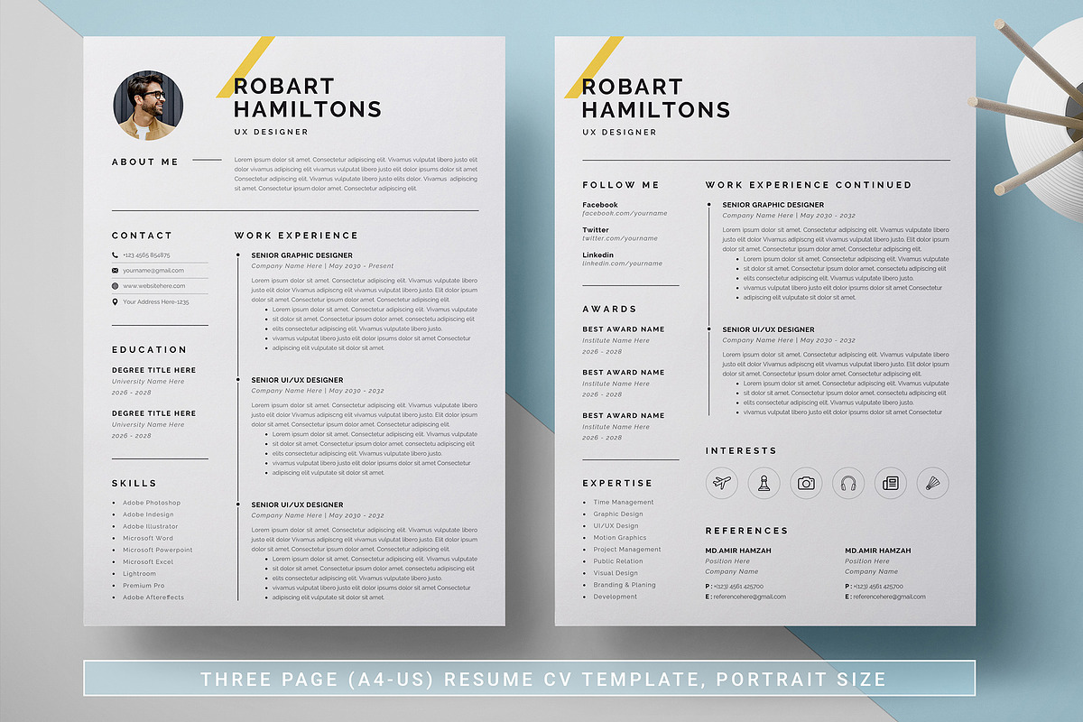 Resume, a Resume Template by GenerousArt (Photo 3 of 5)