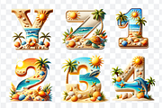Summer Font Beach Alphabet Bundle, a Symbol Font by Bubble Pixel (Thumbnail 7 of 8)
