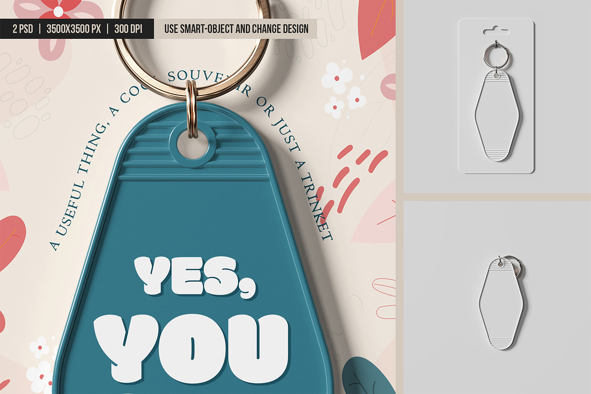 Motel Keychain in Packaging Mockup, an Advertising Mockup by SD Mockup (Photo 5 of 5)
