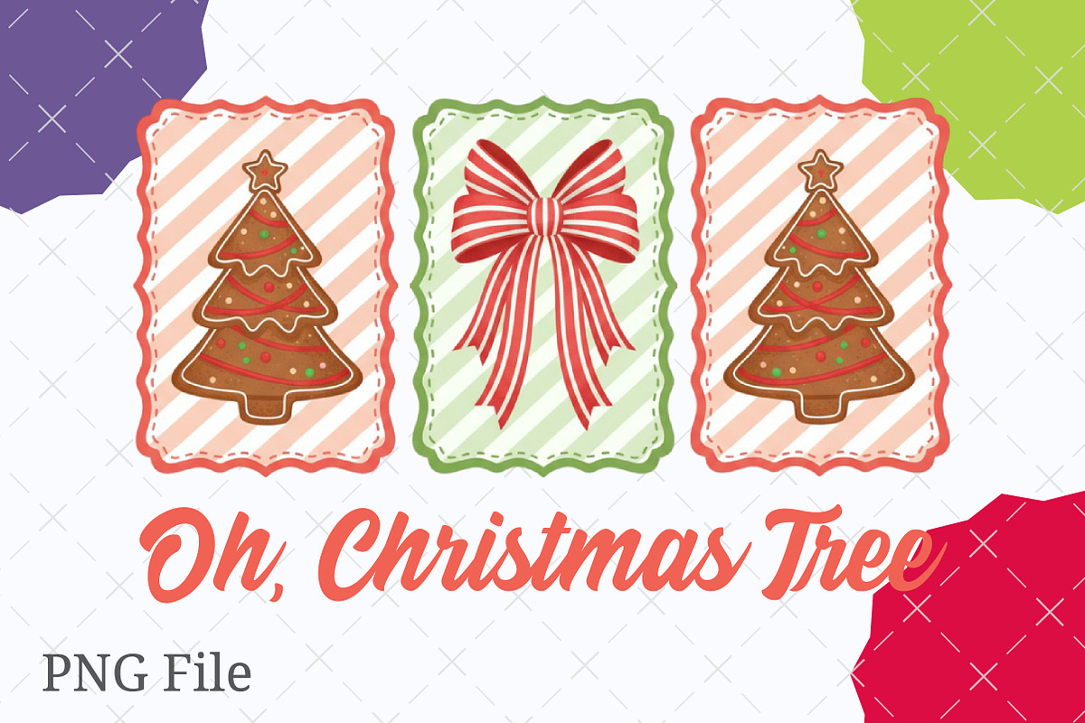 Preppy Oh Christmas Tree PNG, an Illustration by designcity5 (Photo 7 of 8)