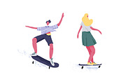 People skateboarding set, a Sport Illustration by Good Studio (Thumbnail 2 of 4)