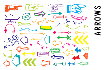 Arrows Clipart - Bright Colors
