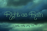 Right as Rain, a Script Font by TypeKatsu (Thumbnail 1 of 4)