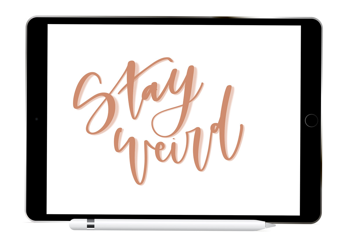 Shadow Procreate Lettering Brush, a Brush Add-On by Blue Strawberry Studio (Photo 3 of 5)