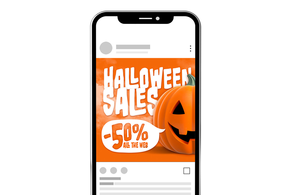 Halloween Sales Social Media Post, a Social Media Template by McLittle Stock (Photo 2 of 3)