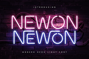 Newon - Modern Neon Light Font
