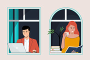 Stay at home, concept design, a Person Illustration by Creative Graphics (Thumbnail 1 of 4)