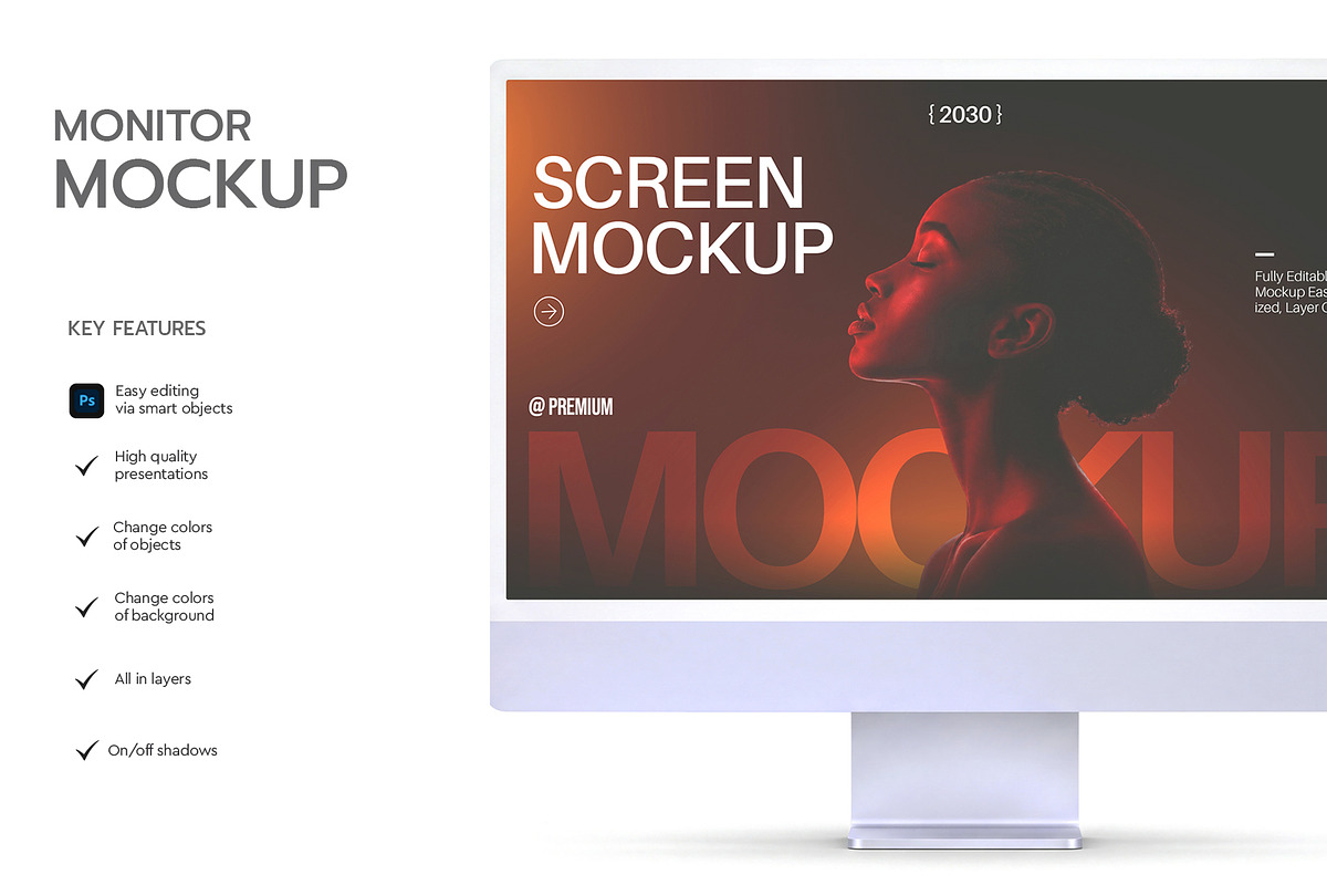 Desktop Monitor Display Mockup