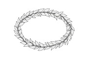 Botanical Oval Wreath Frame Bundle, an Illustration by Designer_Momina (Thumbnail 37 of 51)