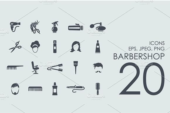 20 Barbershop Icons