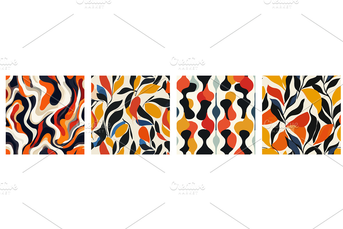 art pattern. black yellow blue red, an Object Illustration by Stock-Smart-Start