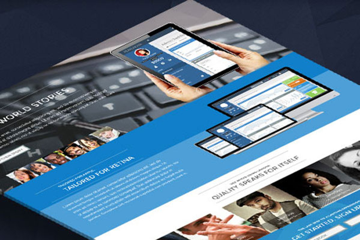Lanova Landing PSD, a Templates & Theme by Audacitus (Photo 1 of 4)