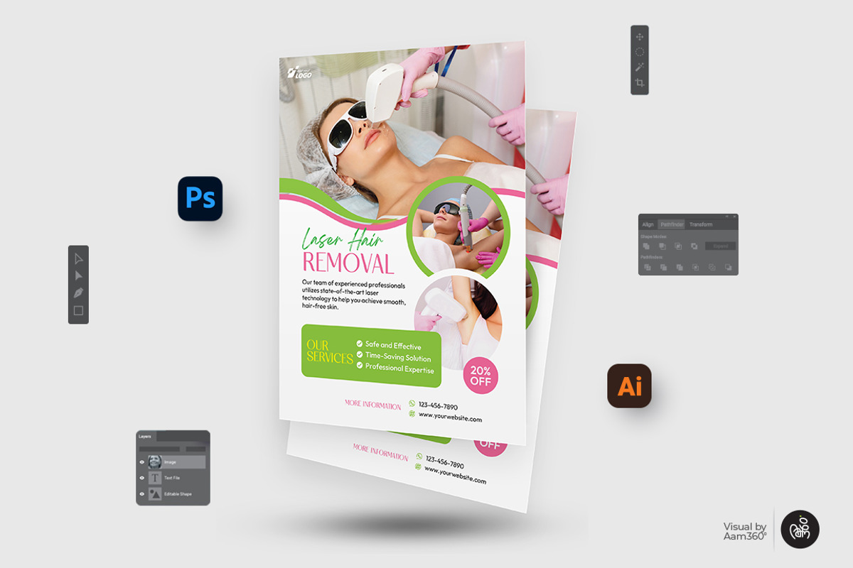 Beauty & Spa Center Flyer Template, a Flyer Template by Aam360 (Photo 2 of 3)