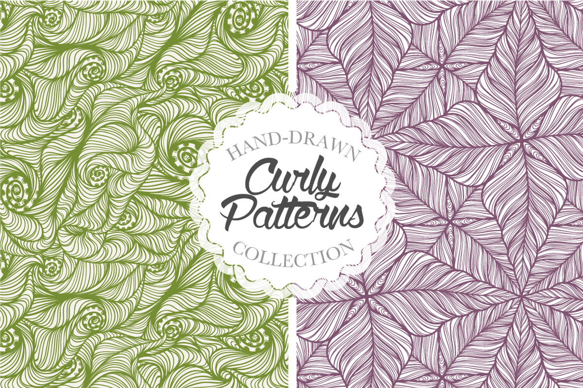 Curly patterns set preview 3