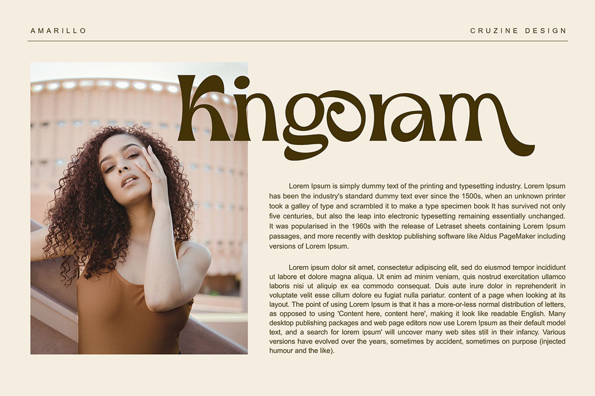 Amarillo - Modern Sans Font, a Sans Serif Font by Cruzine (Photo 2 of 7)