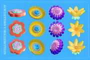 Flower Fantasy v.2: 3D Illustrations, an Object Graphic by marmarina (Thumbnail 11 of 18)
