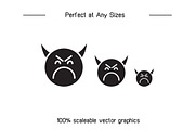 Bored and Moody Devil Emojis, a Solid Icon by Designfour (Thumbnail 7 of 7)