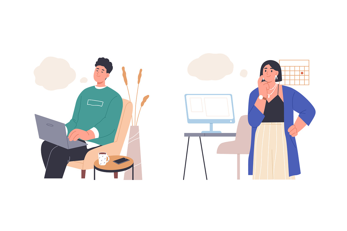 People dreaming about something set, a Person Illustration by Good Studio (Photo 5 of 10)