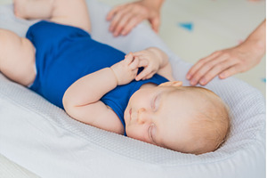 Chubby 3-month-old baby peacefully, a Person Photo by Elizaveta Galitskaya