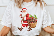 Whimsical Christmas Santa Clipart, a Seasonal Illustration by Canvas Craft (Thumbnail 6 of 10)