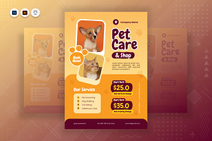 Pet Service Poster, a Poster Template by Fannan Studio