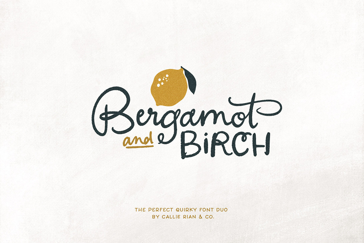 Bergamot & Birch Font Duo, a Script Font by Callie Rian & Co. (Photo 1 of 14)