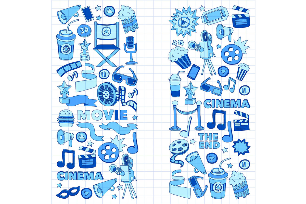 It's movie time! On notebook paper, a Texture Illustration by Art Loft (Photo 12 of 16)