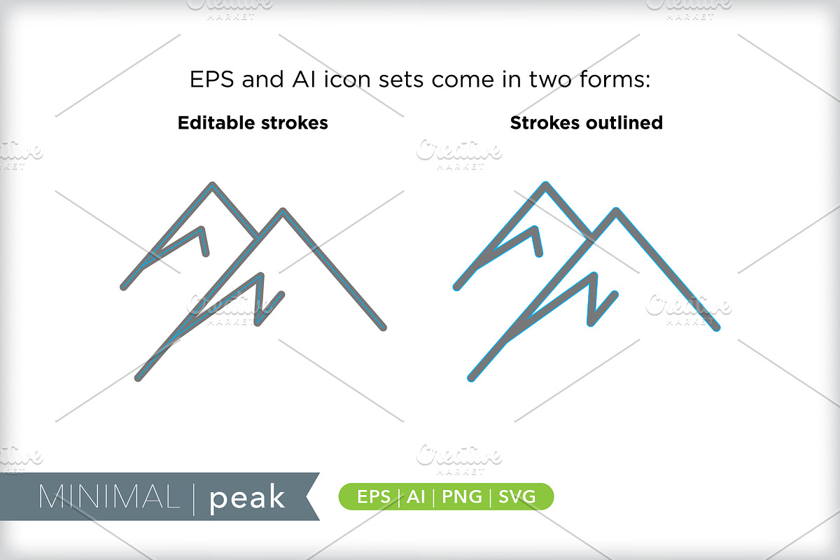 Minimal peak icons, an Outline Icon by Picture Window (Photo 3 of 5)