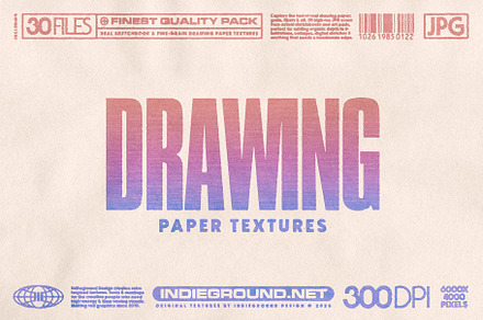 Drawing Paper Textures, a Texture Graphic by Indieground Design Inc.
