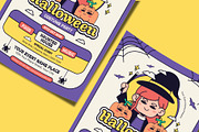 Retro Halloween Costume Party Flyer, a Flyer Template by Tiptop Graphic (Thumbnail 3 of 5)