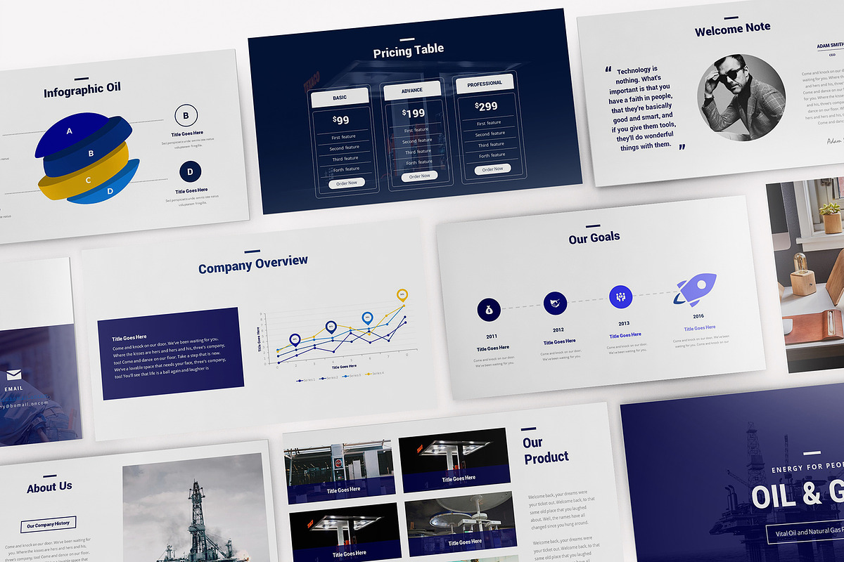 Oil and Gas Powerpoint Template, a Presentation Template by Incools Stokie