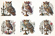 Watercolor Owls Clipart, an Illustration by DreamCafeArt (Thumbnail 3 of 5)